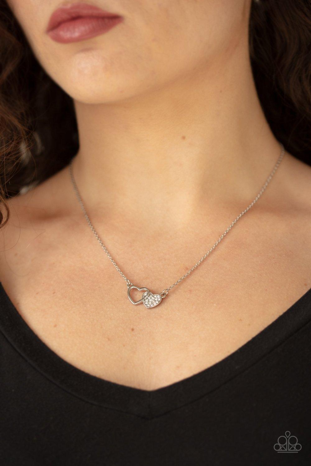 Paparazzi Accessories-Charming Couple - White Necklace