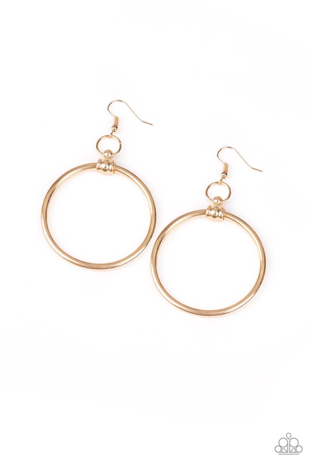 Paparazzi Accessories-Total Focus - Gold Earrings