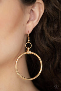 Paparazzi Accessories-Total Focus - Gold Earrings