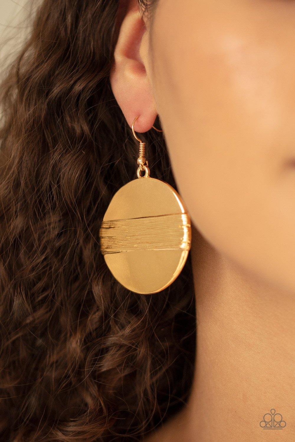 Paparazzi Accessories-Ultra Uptown - Gold Earrings
