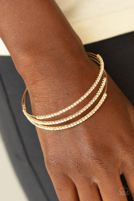 Paparazzi Accessories-Iridescently Infatuated - Gold Cuff Bracelet