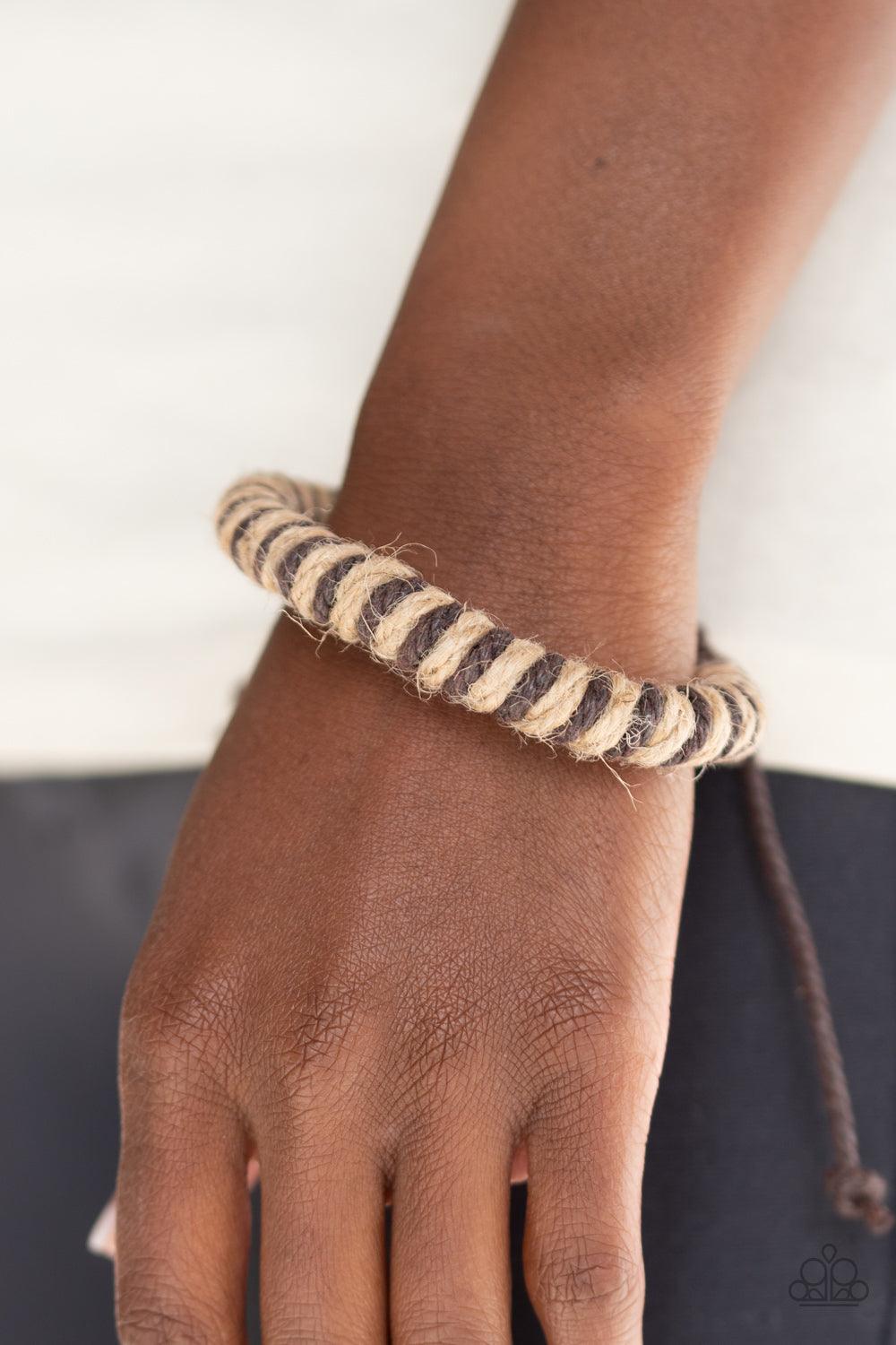 Paparazzi Accessories-Island Hopper - Brown Urban Bracelet