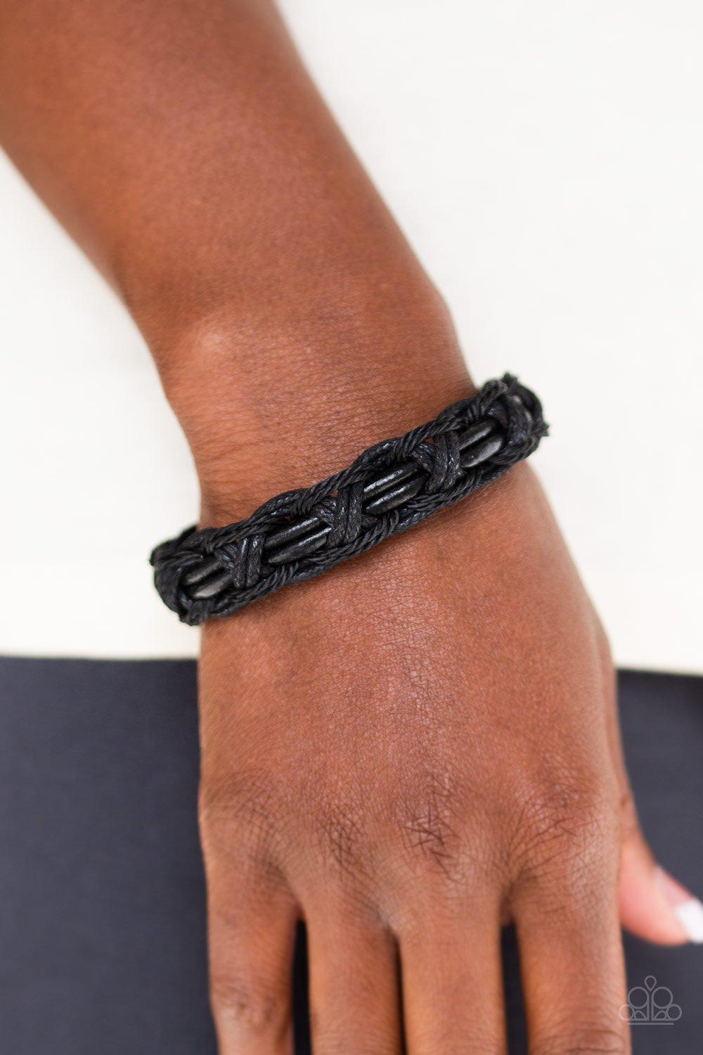 Dont WEAVE Me Hanging Black Urban  Bracelet - Jewelry by Bretta