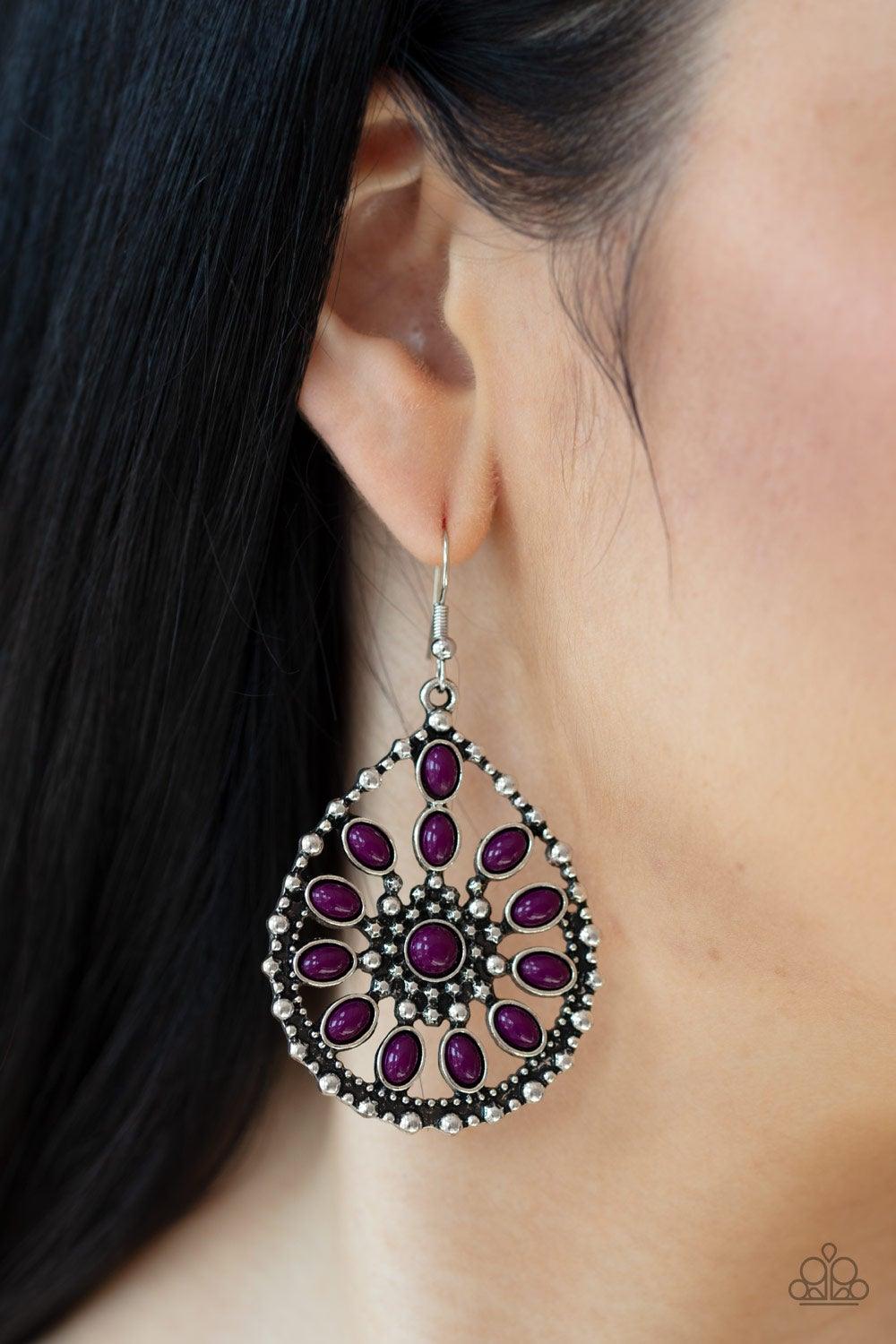 Paparazzi Accessories-Free To Roam - Purple Earrings