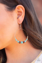 Paparazzi Accessories-Serenely Southwestern Blue Earrings