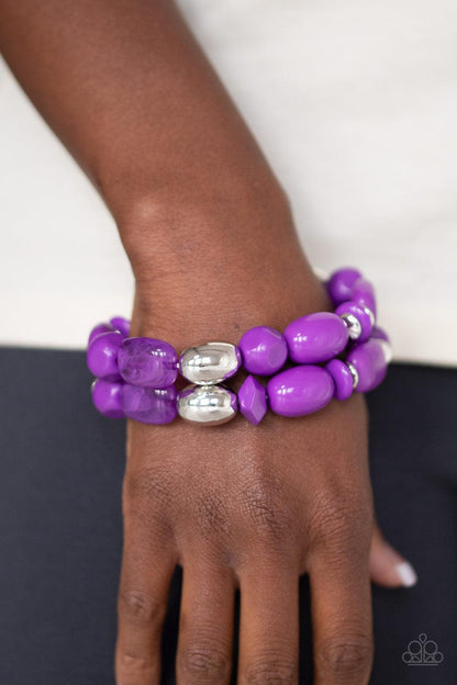 Paparazzi Accessories-Fruity Flavor - Purple Bracelets