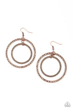 Paparazzi Accessories-Fiercely Focused - Copper Earrings