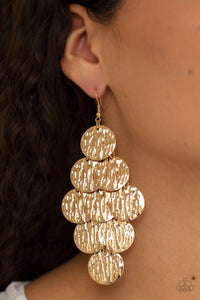 Paparazzi Accessories-Uptown Edge - Gold Earrings