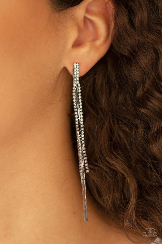 Paparazzi Accessries-Flavor of the SLEEK - Black Earrings