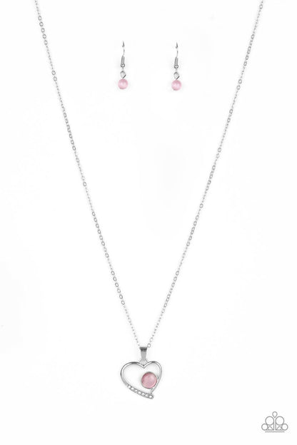 Paparazzi Accessories-Heart Full of Love - Pink Necklace
