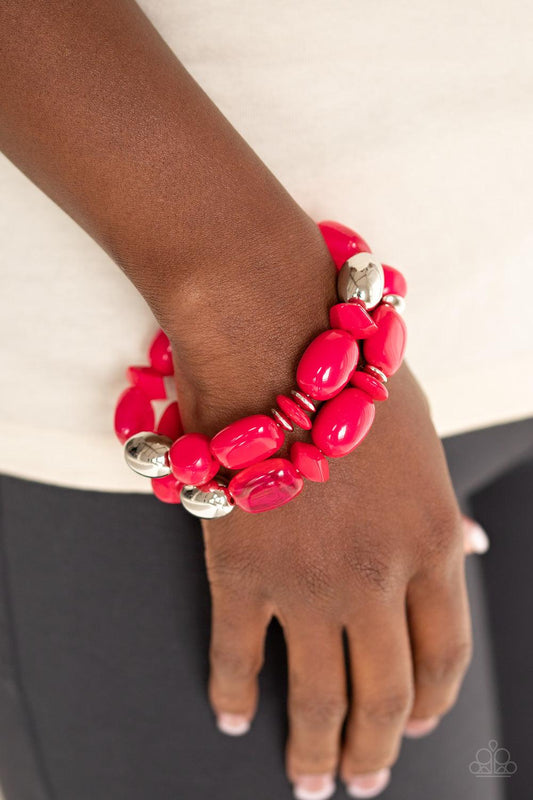 Paparazzi Accessories-Fruity Flavor - Pink Bracelet