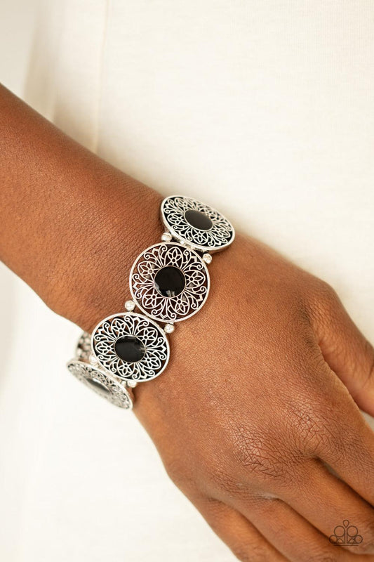 Paparazzi Accessories-Painted Garden - Black Bracelet