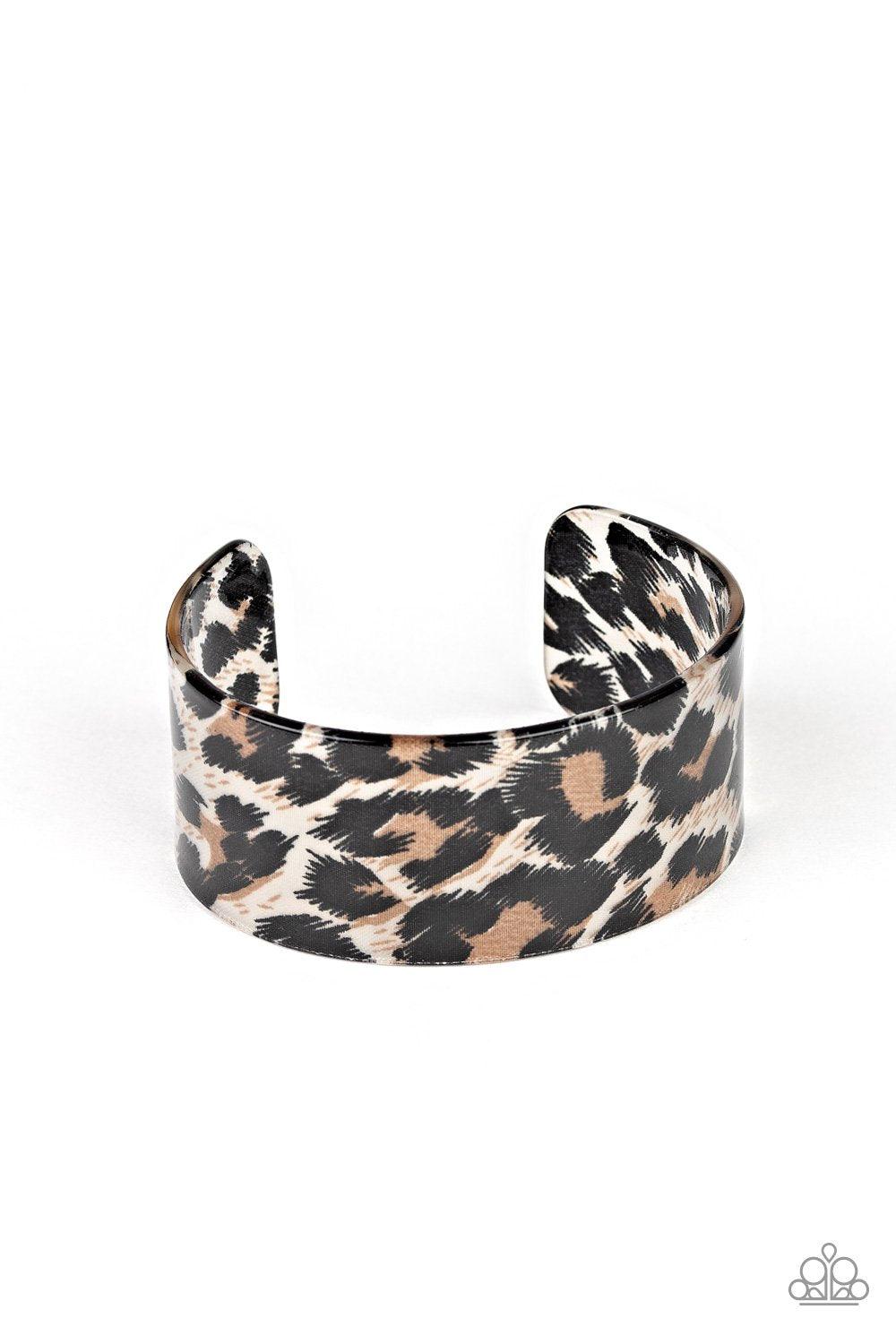 Paparazzi Accessories-Top Cat - Brown Cuff Bracelet