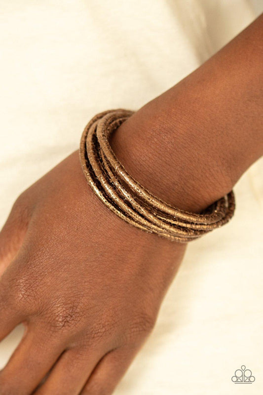 Glitter-tastic! - Brown Urban Bracelet - Jewelry by Bretta