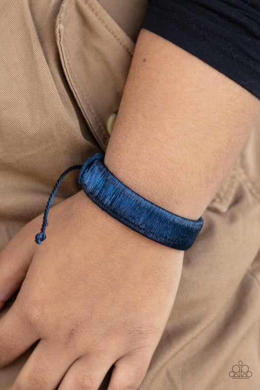 Paparazzi Accessories-In a Flash - Blue Urban Bracelet