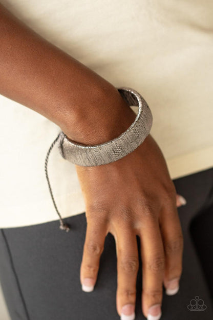 Paparazzi Accessories-In a Flash - Black Urban Bracelet