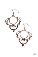Paparazzi Accessories-Metallic Macrame - Copper Earrings