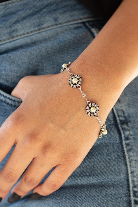 Paparazzi Accessories-Garden Flower Grandeur - Yellow Bracelet