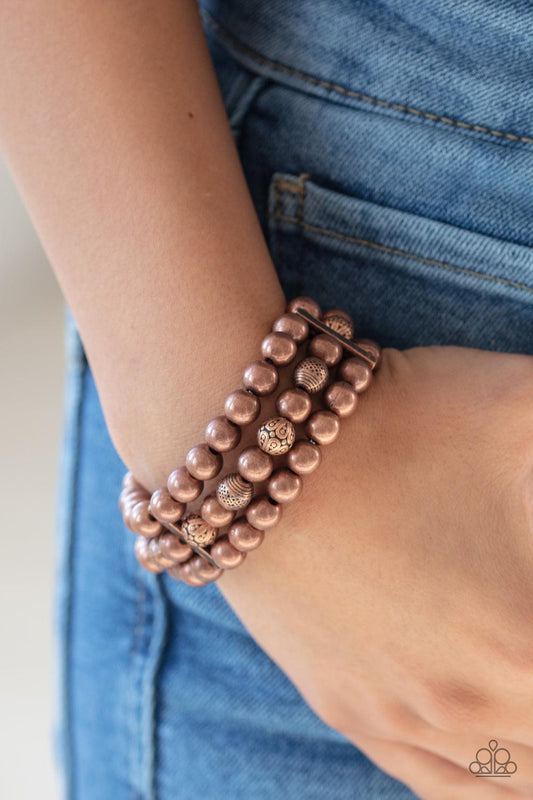 Paparazzi Accessories-Trail Treasure - Copper Bracelet