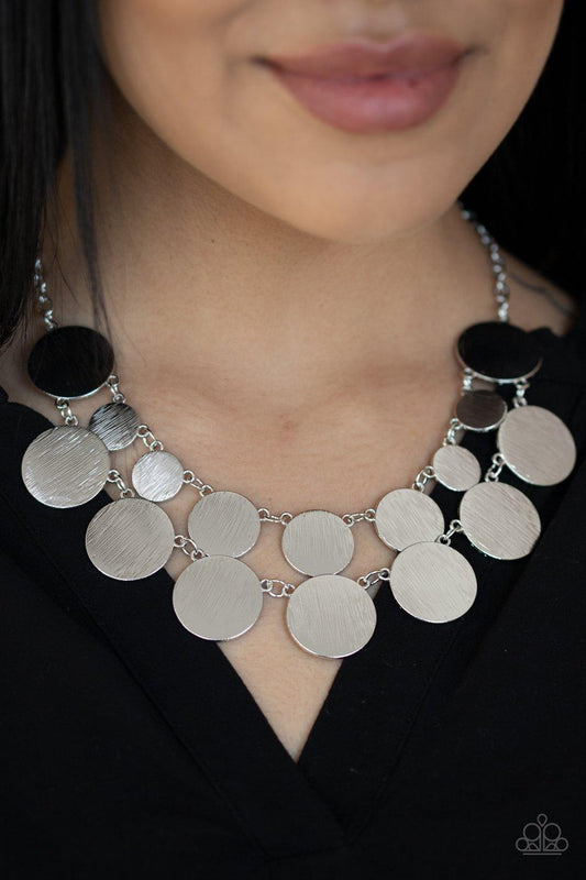 Paparazzi Accessories-Stop and Reflect - Silver Necklace