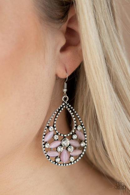 Paparazzi Accessories-Dewy Dazzle - Pink Earrings