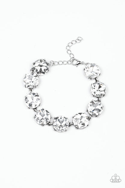 Paparazzi Accessories-Fabulously Flashy - White Bracelet