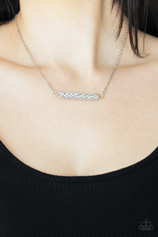 Paparazzi Accessories-Timelessly Twinkling - White Necklace