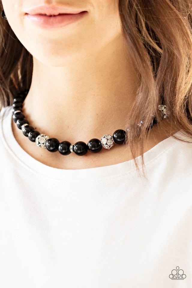 Rich Girl Refinement Black Necklace - Jewelry by Bretta