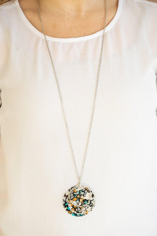 Paparazzi Accessories-Metro Mosaic - Blue Necklace