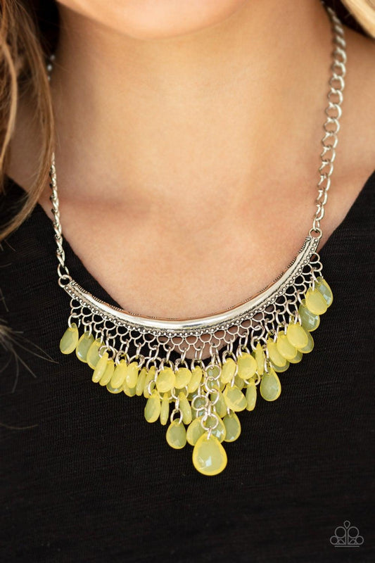 Paparazzi Accessories-Rio Rainfall - Yellow Necklace