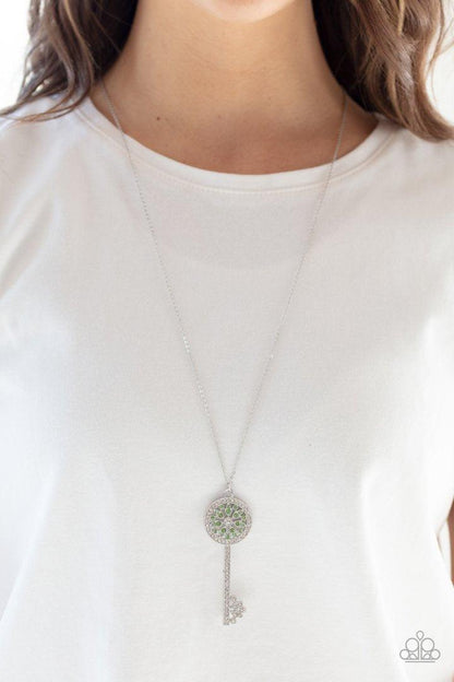 Paparazzi Accessories-Keeping Secrets - Green Necklace