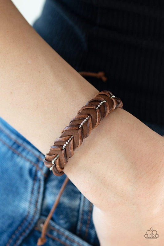 Paparazzi Accessories-Rugged Rancher - Brown Urban Bracelet