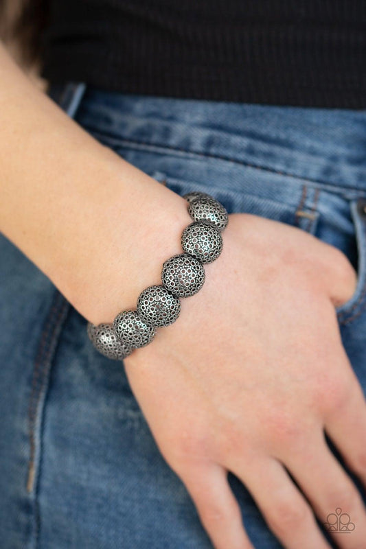 Paparazzi Accessories-Obviously Ornate - Silver Bracelet
