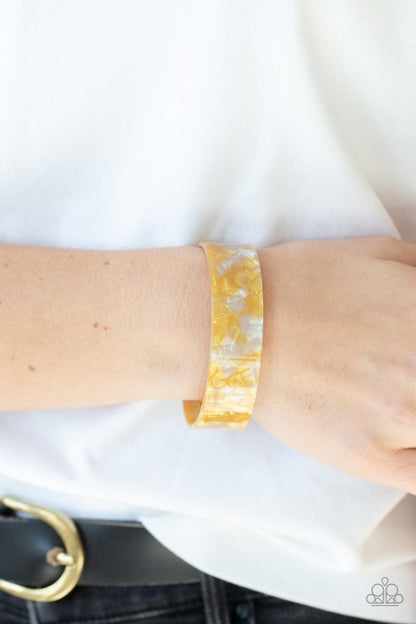 Paparazzi Accessories-Glaze Daze - Yellow Bracelets