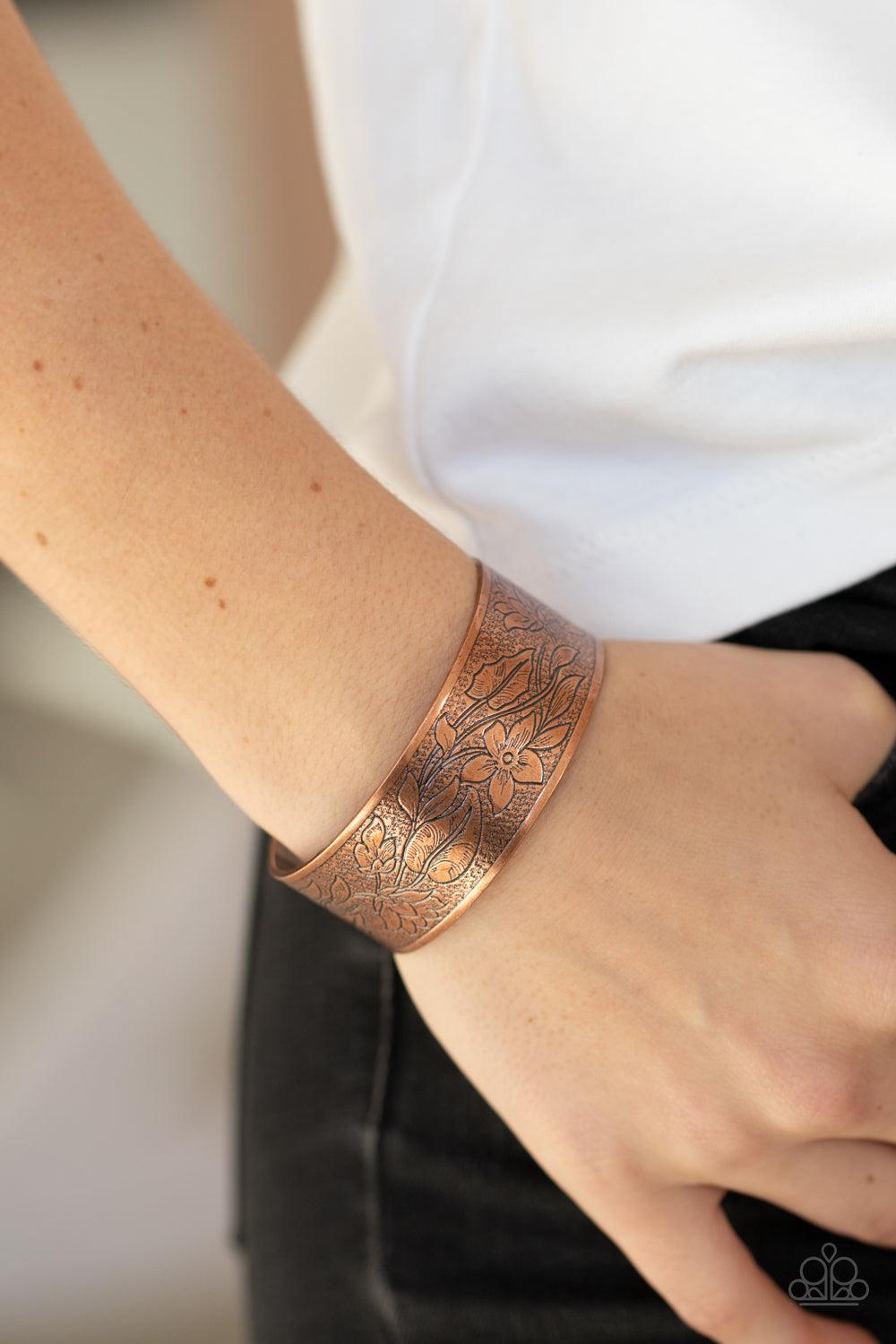 Paparazzi Accessories-Garden Variety - Copper Bracelet
