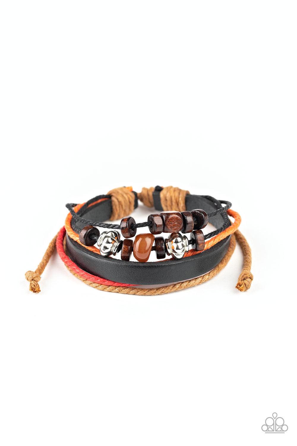Paparazzi Accessories-Breaking Ground - Orange Urban Bracelet