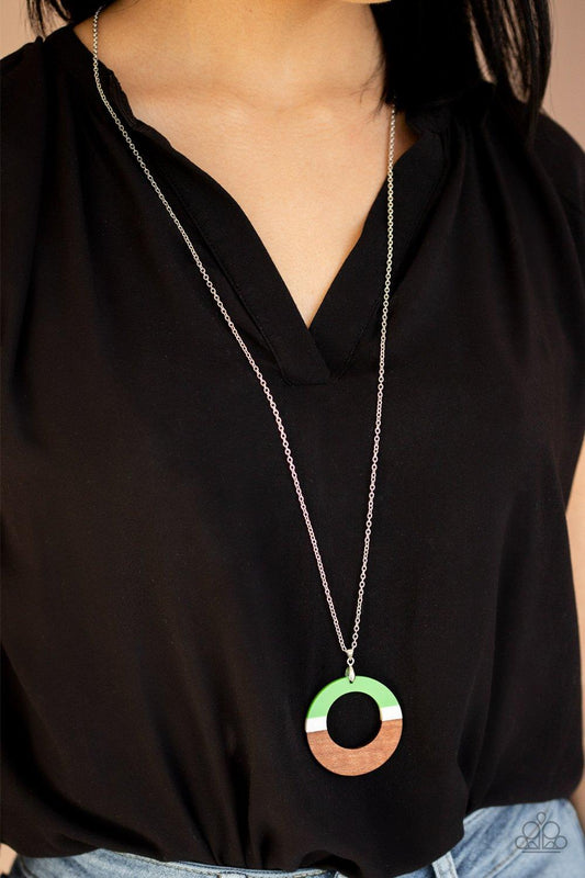 Paparazzi Accessories-Sail Into The Sunset - Green Necklace