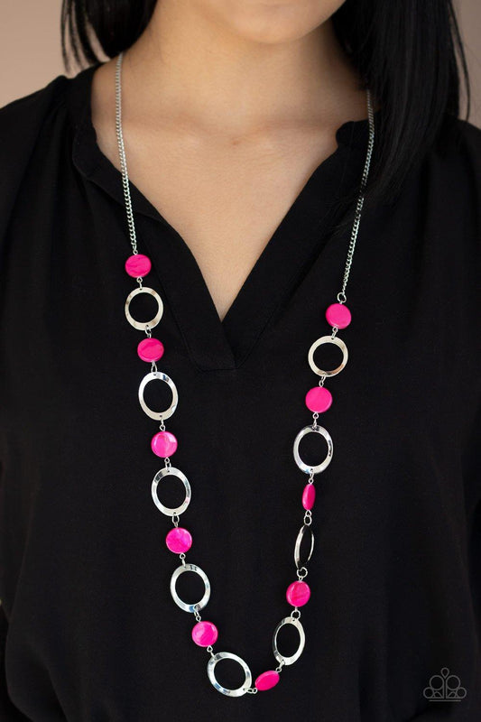 Paparazzi Accessories-SHELL Your Soul - Pink Necklace