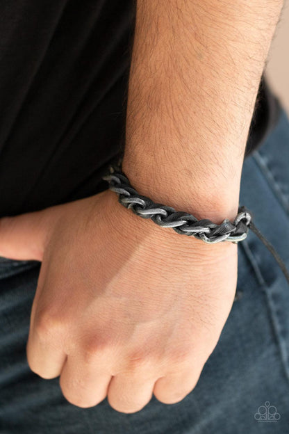 Paparazzi Accessories-Grease Monkey - Black Urban Bracelet