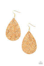 Paparazzi Accessories-CORK It Over - Gold Earrings