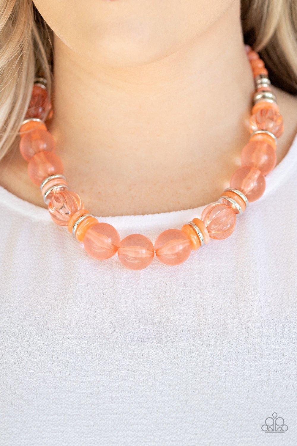 Paparazzi Accessories-Bubbly Beauty - Orange Necklace