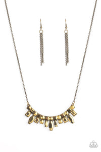 Paparazzi Accessories-Wish Upon a ROCK STAR - Brass Necklace