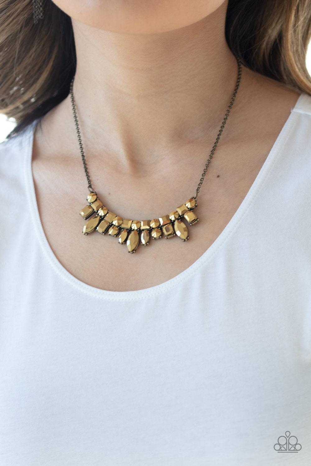 Paparazzi Accessories-Wish Upon a ROCK STAR - Brass Necklace