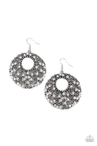 Paparazzi Accessories-Starry Showcase - White Earrings