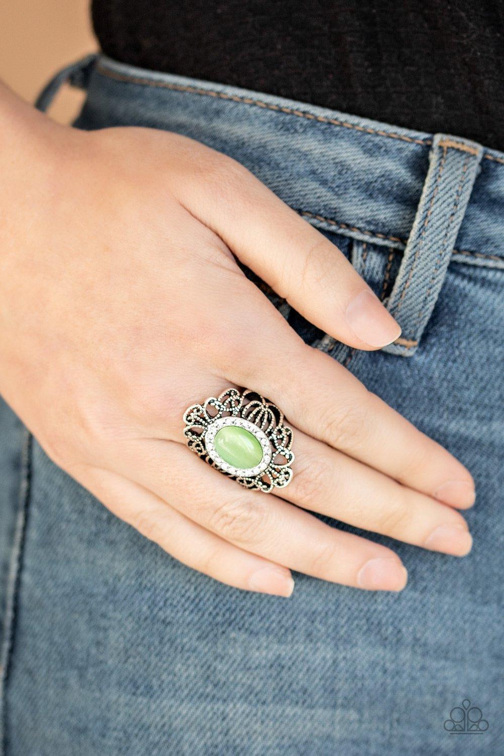 Paparazzi Accessories-Dashingly Dewy - Green Ring