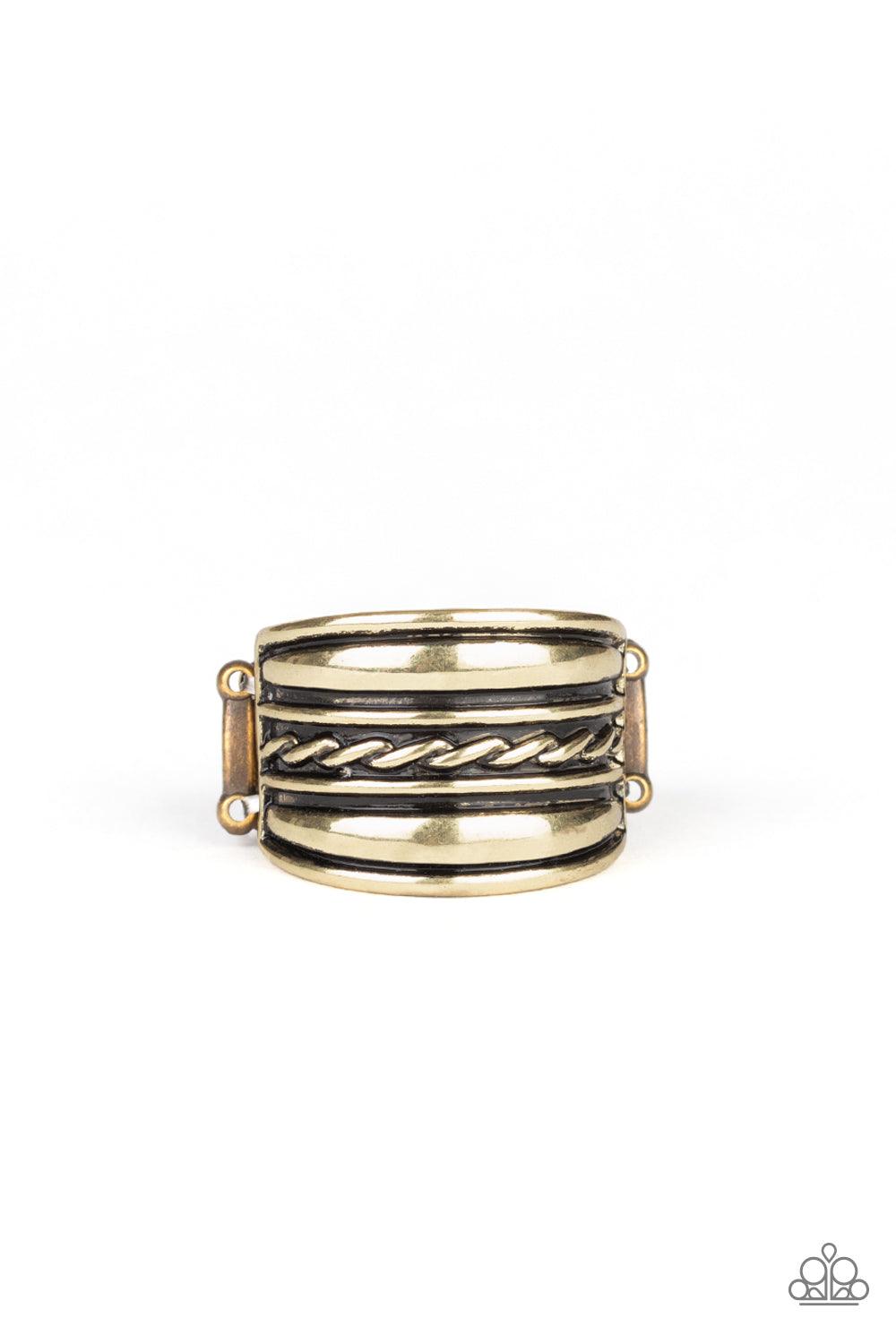 Paparazzi Accessories--Let It LAYER - Brass Ring