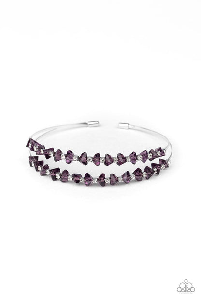 Paparazzi Accessories-Prismatic Posh - Purple Cuff Bracelet