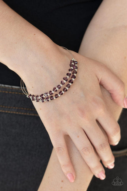 Paparazzi Accessories-Prismatic Posh - Purple Cuff Bracelet