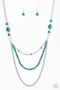 Paparazzi Accessories-Very Vintage - Blue Necklace