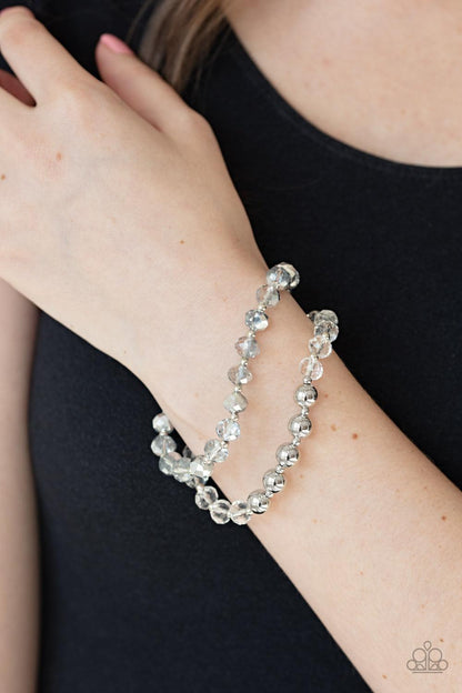 Paparazzi Accessories-Millennial Grandeur - White Bracelet